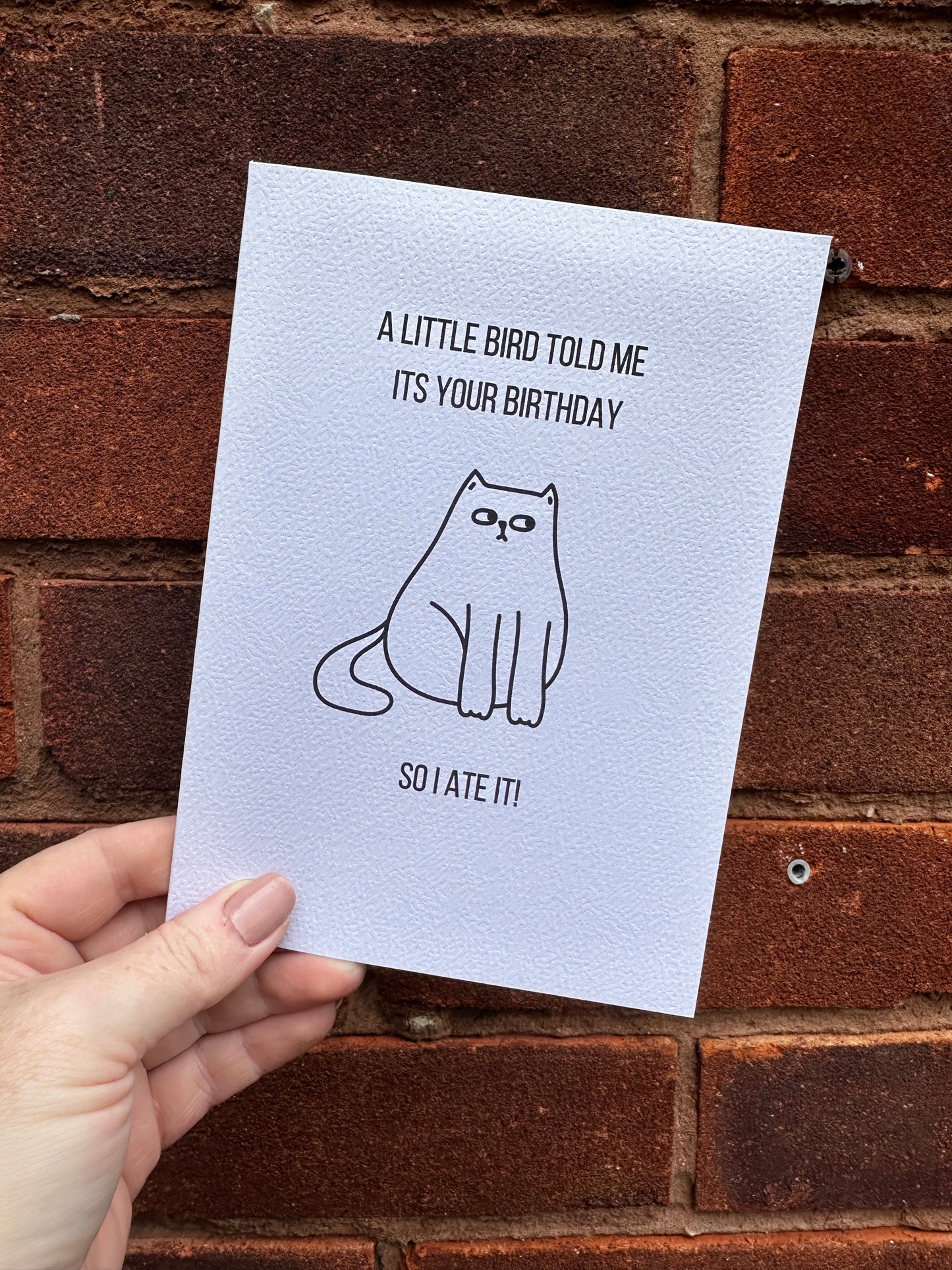 Little bird told me Cat card