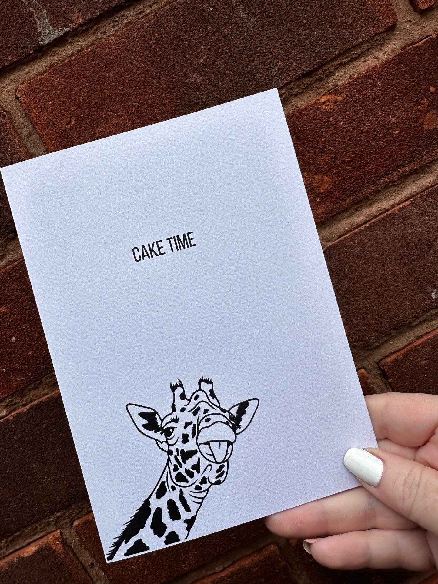 Cake Time Giraffe card