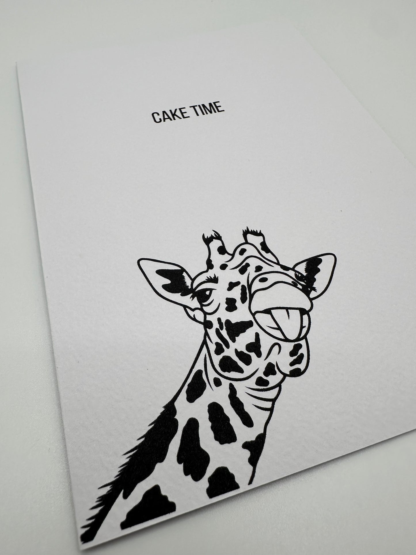 Cake Time Giraffe card