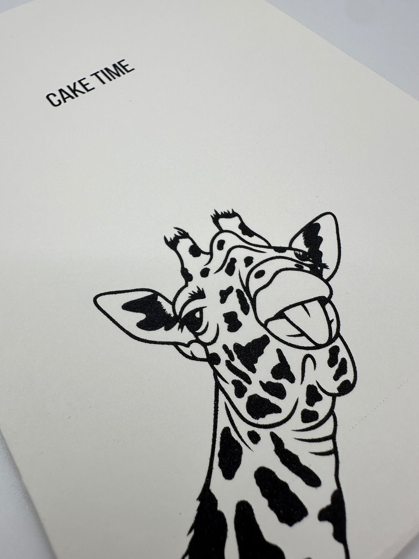 Cake Time Giraffe card