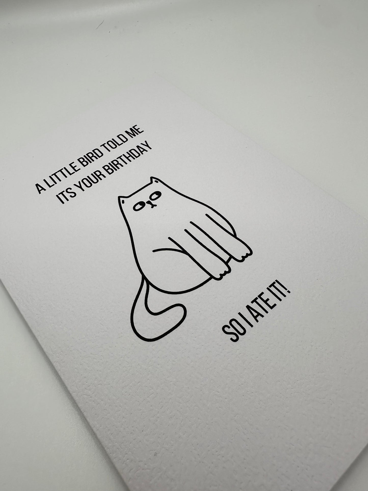 Little bird told me Cat card