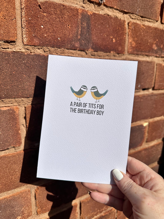 Tits Male Birthday card