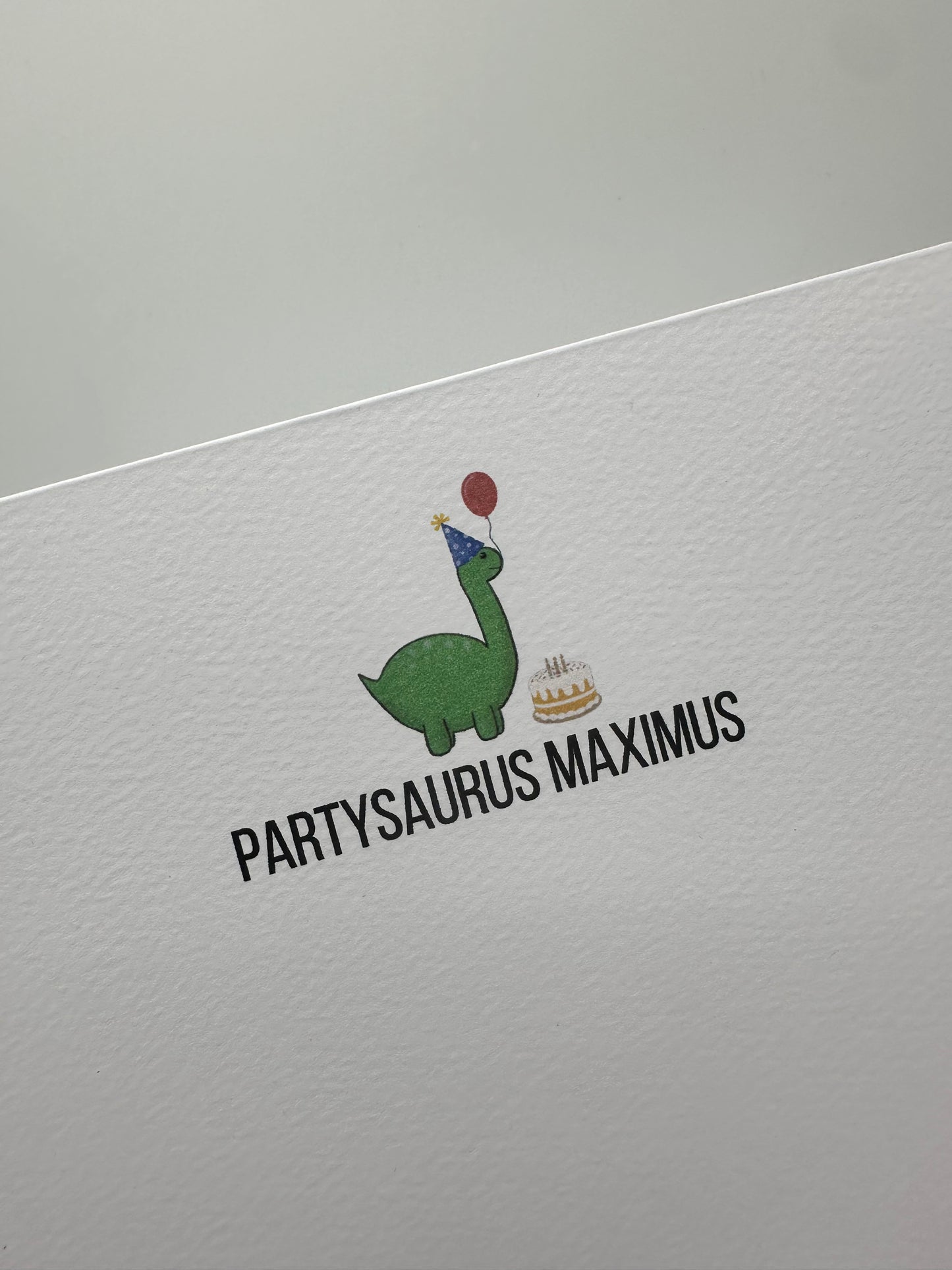 Partysaurus Maximus Birthday Card