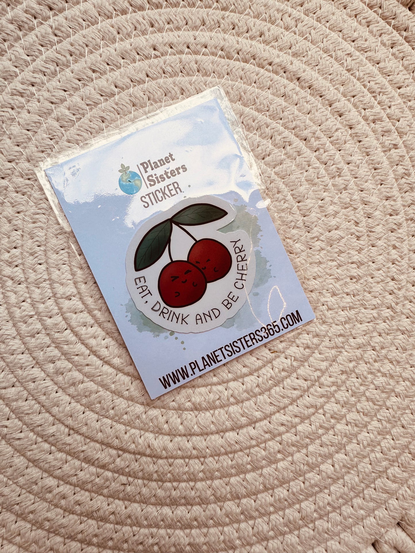 Eat, Drink and be Cherry Sticker