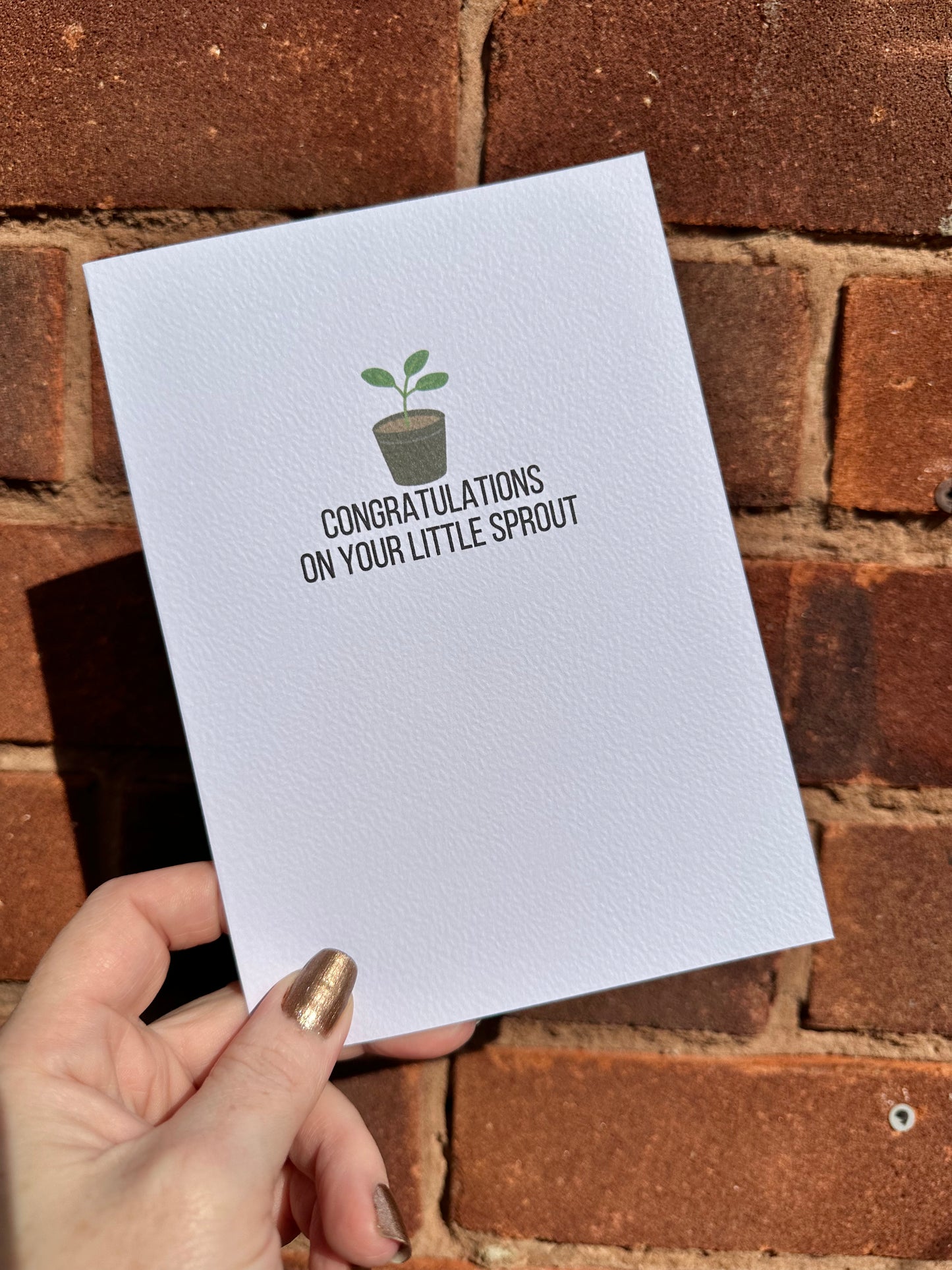 Little Sprout Baby Card.