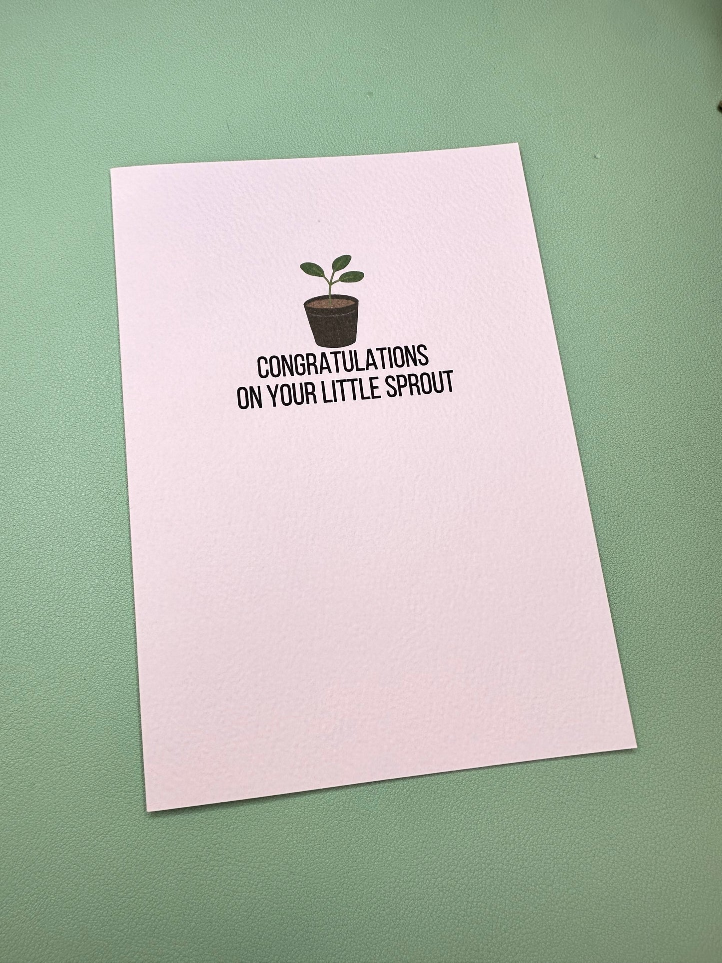 Little Sprout Baby Card.